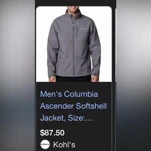 Columbia Men's Ascender Gray Softshell Jacket